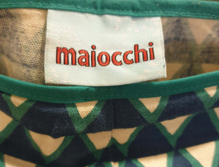 Maiocchi blue and green print A-line skirt size 16 Maiocchi preloved second hand clothes 7