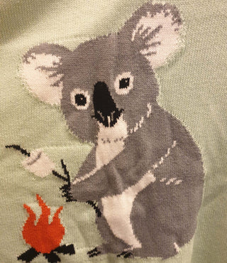 Dangerfield mint green knit jumper with Koala front size 18 (small fit, bests 14-16) Dangerfield preloved second hand clothes 8