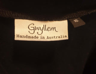 Gwyllem black wrap style top with cute side buttons side 16 Gwyllem preloved second hand clothes 7