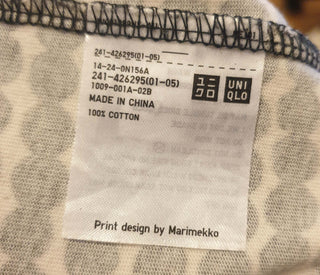 Marimekko x Uniqlo black and white polka dot print top size L Marimekko x Uniqlo preloved second hand clothes 9