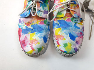 Django & Juliette paint splatter leather laceup shoes size 38 Django & Juliette preloved second hand clothes 5