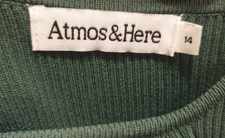 Atmos & Here dark green knit sleeveless dress size 14 Atmos & Here preloved second hand clothes 8