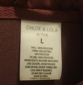 Chloe & Lola deep magenta red puffer vest size L Chloe & Lola preloved second hand clothes 9