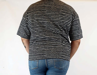 Marimekko x Uniqlo black and white polka dot print top size L Marimekko x Uniqlo preloved second hand clothes 7