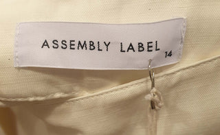 Assembly Label cream linen mix wide leg pants size 14 (best fits 12-small 14) Assembly Label preloved second hand clothes 7