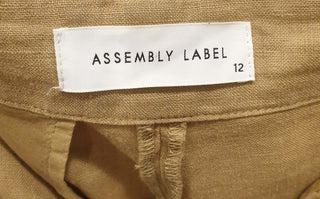 Assembly Label tan linen shorts size 12 Assembly Label preloved second hand clothes 9