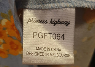 Princess Highway blue floral skirt size 14 (best fits 12-small 14) Princess Highway preloved second hand clothes 10