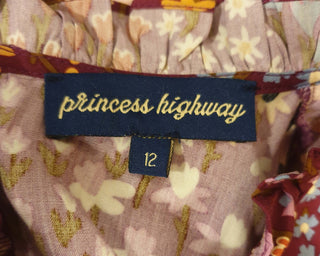 Princess Highway red floral half sleeve top size 12 Princess Highway preloved second hand clothes 8