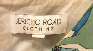 Jericho Road blue and green horse print dress size 16 (tiny fit, best fits 12-small 14) Jericho Road preloved second hand clothes 8