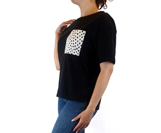 Uniqlo x Scandanavian Pattern Collection black top with cute pocket size S Uniqlo preloved second hand clothes 6