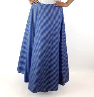 Cos blue and white striped maxi skirt size 38 (best fits size 10) Cos preloved second hand clothes 3