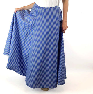 Cos blue and white striped maxi skirt size 38 (best fits size 10) Cos preloved second hand clothes 2