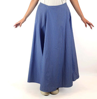 Cos blue and white striped maxi skirt size 38 (best fits size 10) Cos preloved second hand clothes 4