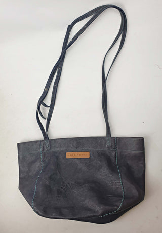 Nancybird dark grey leather bag with adjustable straps Nancybird preloved second hand clothes 6