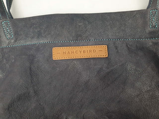 Nancybird dark grey leather bag with adjustable straps Nancybird preloved second hand clothes 7