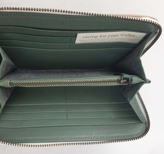 Elk green leather wallet / purse Elk preloved second hand clothes 6