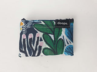 Doops deep green-based unique print compact shopping bag Doops preloved second hand clothes 3