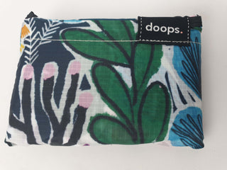 Doops deep green-based unique print compact shopping bag Doops preloved second hand clothes 4