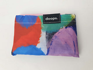 Doops colourful painterly-like unique print compact shopping bag Doops preloved second hand clothes 2