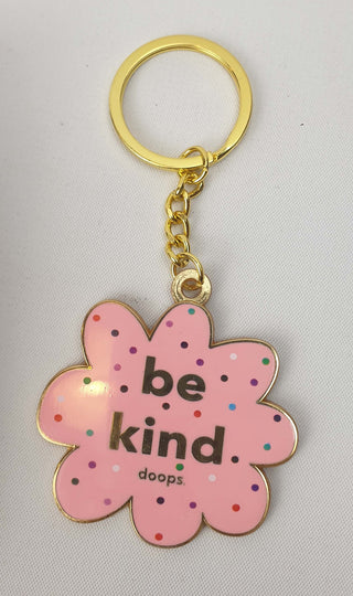 Doops pink "be kind" key ring Doops preloved second hand clothes 1