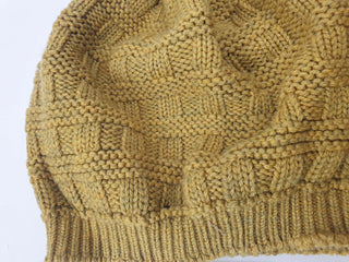 Uimi mustard wool knit beanie Uimi preloved second hand clothes 3