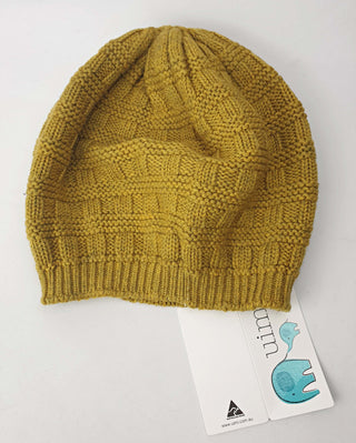 Uimi mustard wool knit beanie Uimi preloved second hand clothes 6