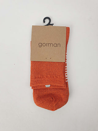 Gorman orange "sparkle rib sock" Gorman preloved second hand clothes 1