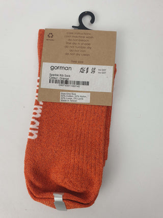 Gorman orange "sparkle rib sock" Gorman preloved second hand clothes 3