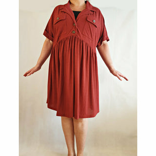 Asos second hand dark red oversize tee shirt style dress size 18 (fits 16-18) Asos preloved second hand clothes 1