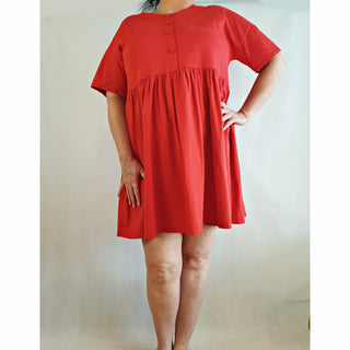 Asos second hand red oversize tee shirt style dress size 16-18 Asos preloved second hand clothes 1