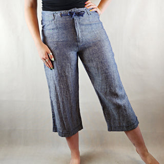 Braintree pre-owned denim look 100% hemp straight leg pants size 16 (best fits size 12) Braintree preloved second hand clothes 1