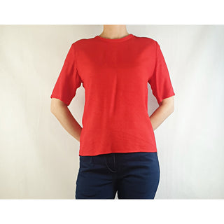 Bul pre-owned red dressy tee shirt style top size 8 Bul preloved second hand clothes 1