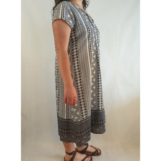 Cake pre-owned grey pattern sleeveless summer dress size XL (best fits 14-16) Cake preloved second hand clothes 5