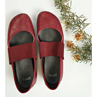 Camper pre-owned red leather ballet style shoes size 38 Camper preloved second hand clothes 1
