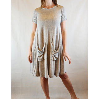 Cos grey tee shirt dress with front pockets size XS (best fits size 6) Cos preloved second hand clothes 1