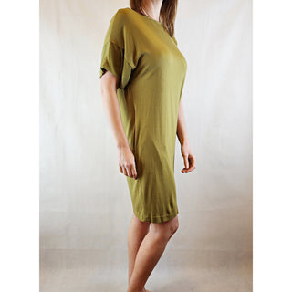 Cos olive green tee shirt style dress with 100% silk sleeves size XS (best fits size 6) Cos preloved second hand clothes 5