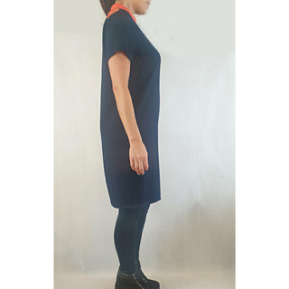Da Peng 60s style navy dress with orange accents and front zip size XXL (best fits 12) Unknown preloved second hand clothes 6