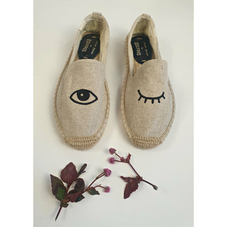 Jason Polan for Soludos espadrille winky eye shoes size 6 jason-polan-for-soludos-winky-eye-shoes-size-6