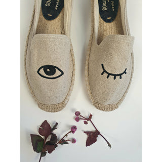 Jason Polan for Soludos espadrille winky eye shoes size 6 jason-polan-for-soludos-winky-eye-shoes-size-6