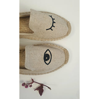 Jason Polan for Soludos espadrille winky eye shoes size 6 jason-polan-for-soludos-winky-eye-shoes-size-6