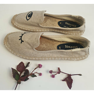 Jason Polan for Soludos espadrille winky eye shoes size 6 jason-polan-for-soludos-winky-eye-shoes-size-6