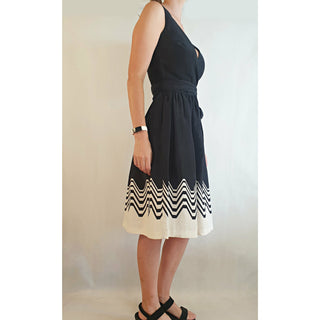 Missoni x Target linen/silk mix black and white sleevess dress with waist tie size 6 Missoni preloved second hand clothes 3